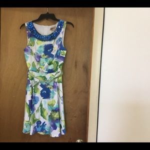 Roulette A-Line belted dress.